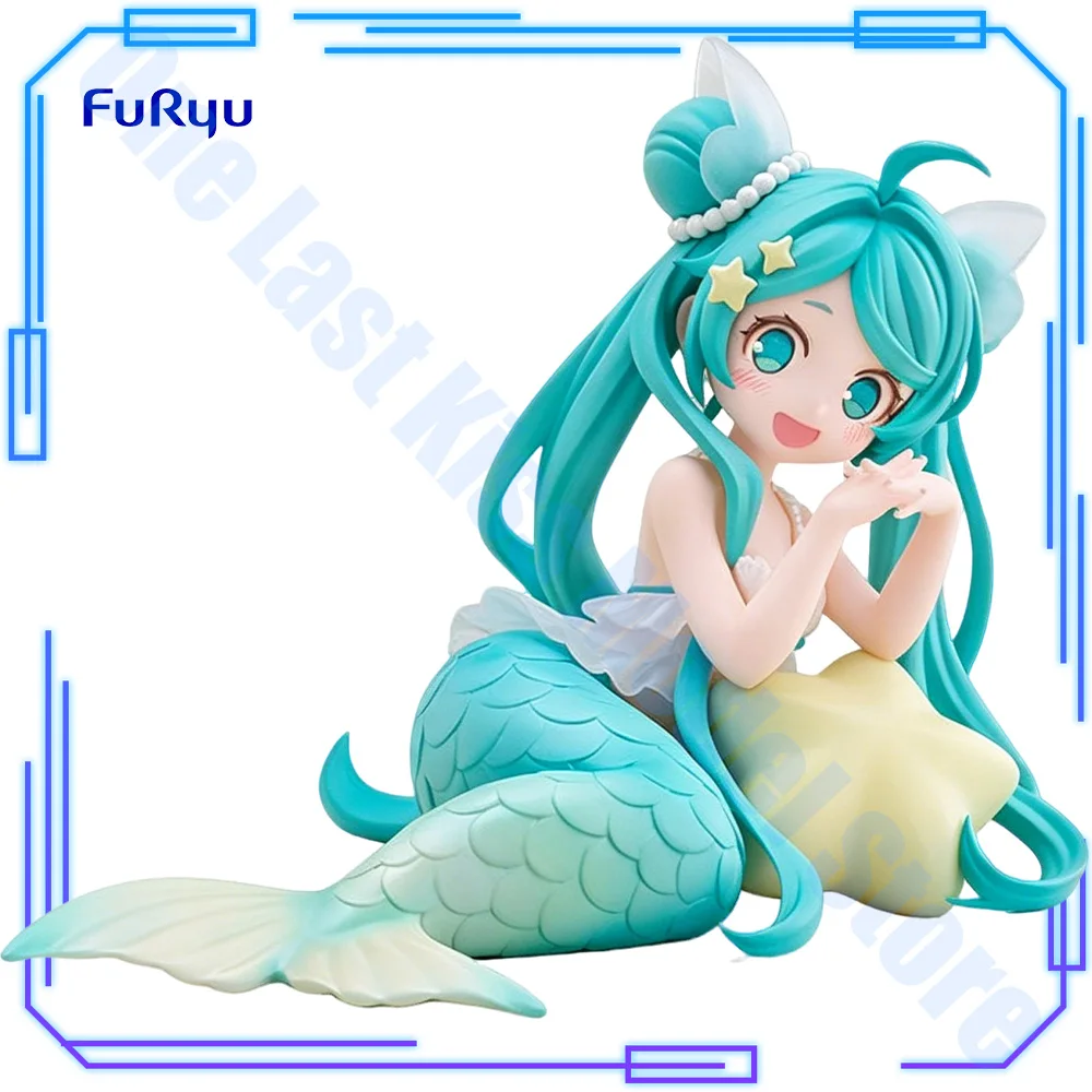 Фото В наличии: Оригинальная фигурка FuRyu Piapro Characters Hatsune Miku Desktop Fairy The Little Mermaid Ver 8.5см, аниме-модель, игрушка №1