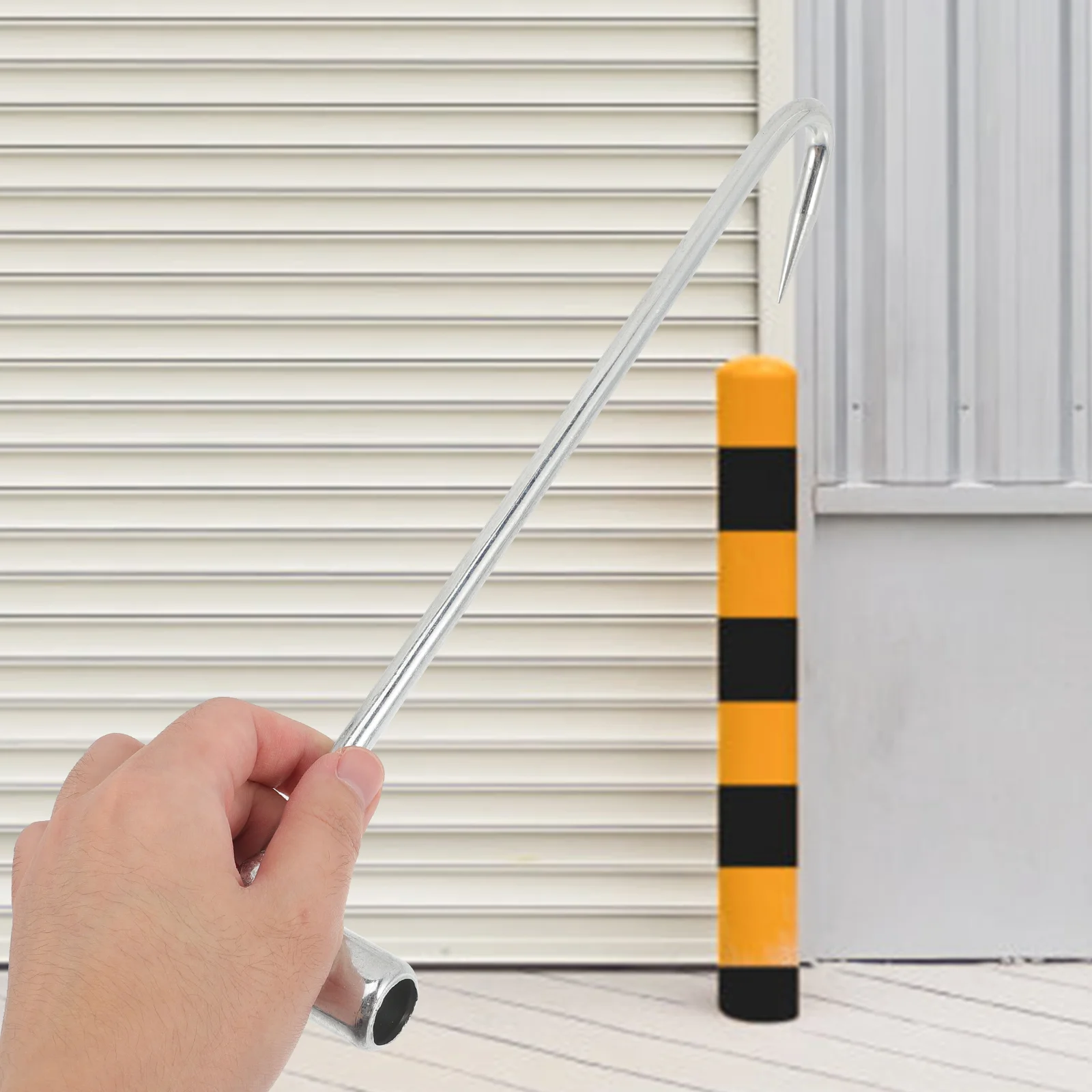 

2 Pcs Stainless Steel Hooks Manhole Cover Lifting Tool Pull Heavy Duty Iron Lifter Well Shaped T-shape