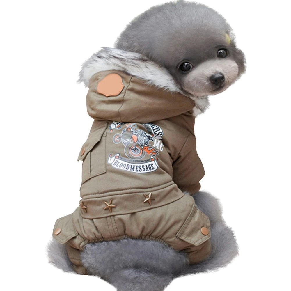 

Зимняя одежда для щенков и домашних животных, куртка для маленьких и средних собак, утепленная теплая толстовка с капюшоном для чихуахуа и йоркширских собак, одежда для домашних животных