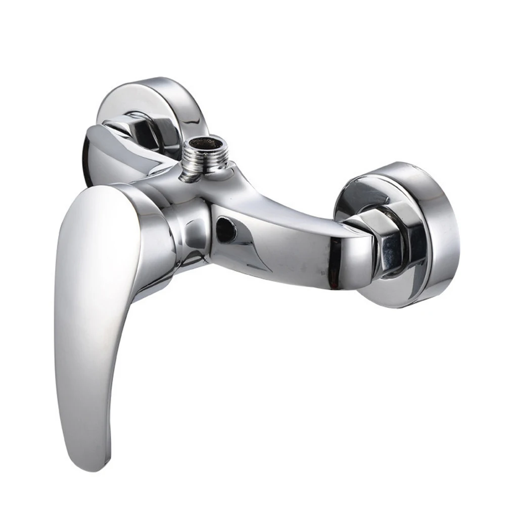 

Wall-mounted Shower Faucet Bathroom Bathtub Chrome Finish Mixer Faucet Modern Polished Replacement High Quality