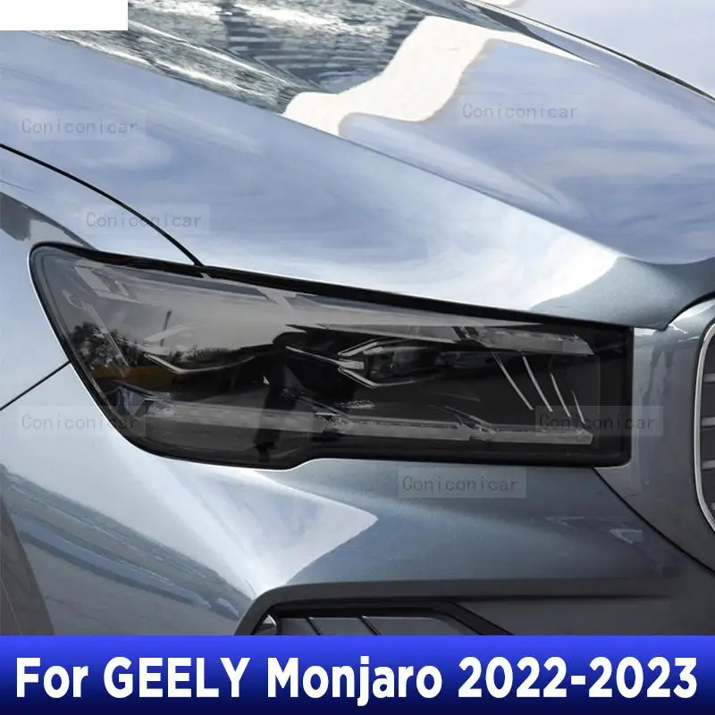 

Для GEELY Monjaro 2022-2023 Автомобильная внешняя фара Защита от царапин передняя лампа ТИНТ фотолампа аксессуары для ремонта крышки