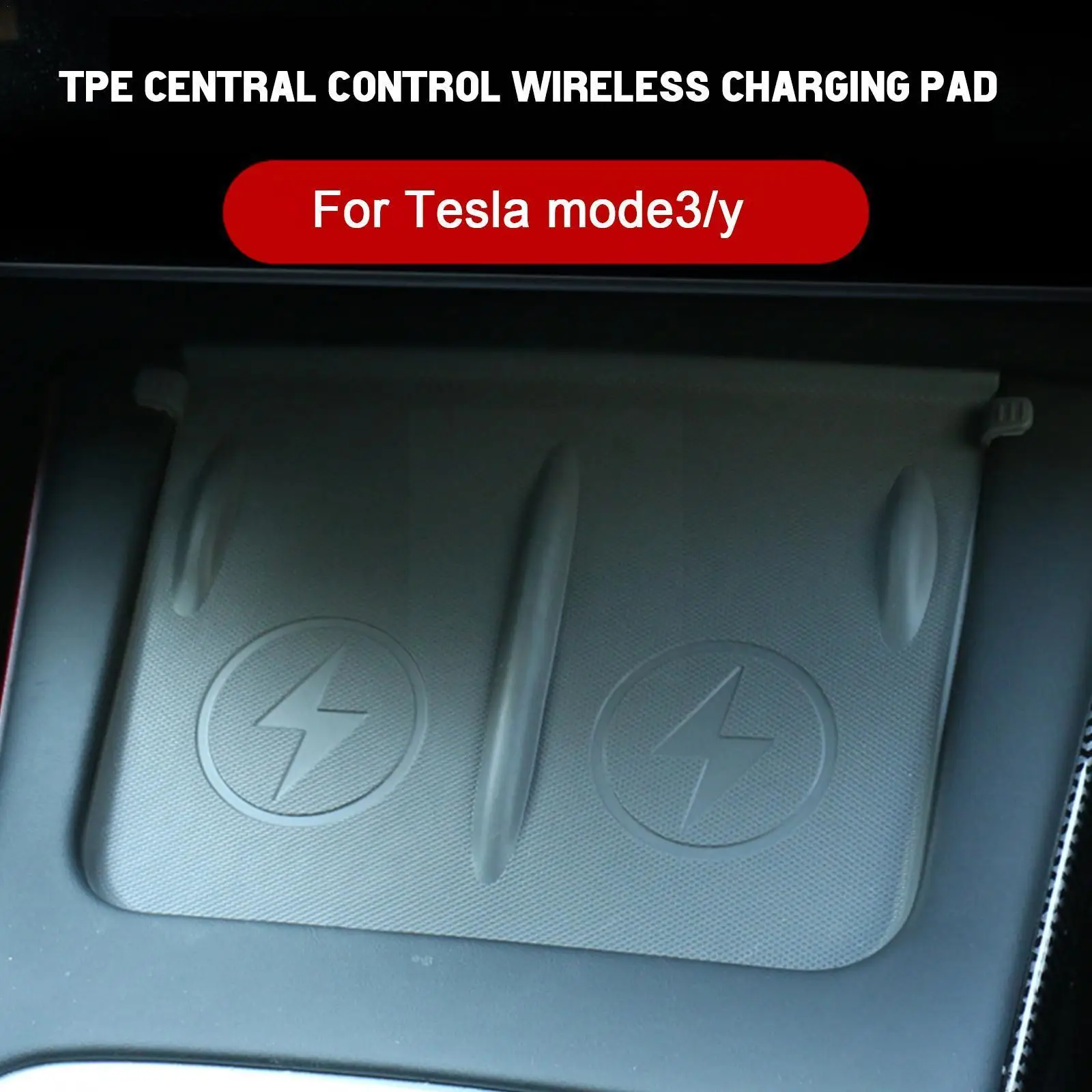 

for Tesla Model3 Y 2021 2022 Accessories Car Phone Accessories TPE Pad Model Pad Anti-skid Charging Y Wireless Pad P0J5