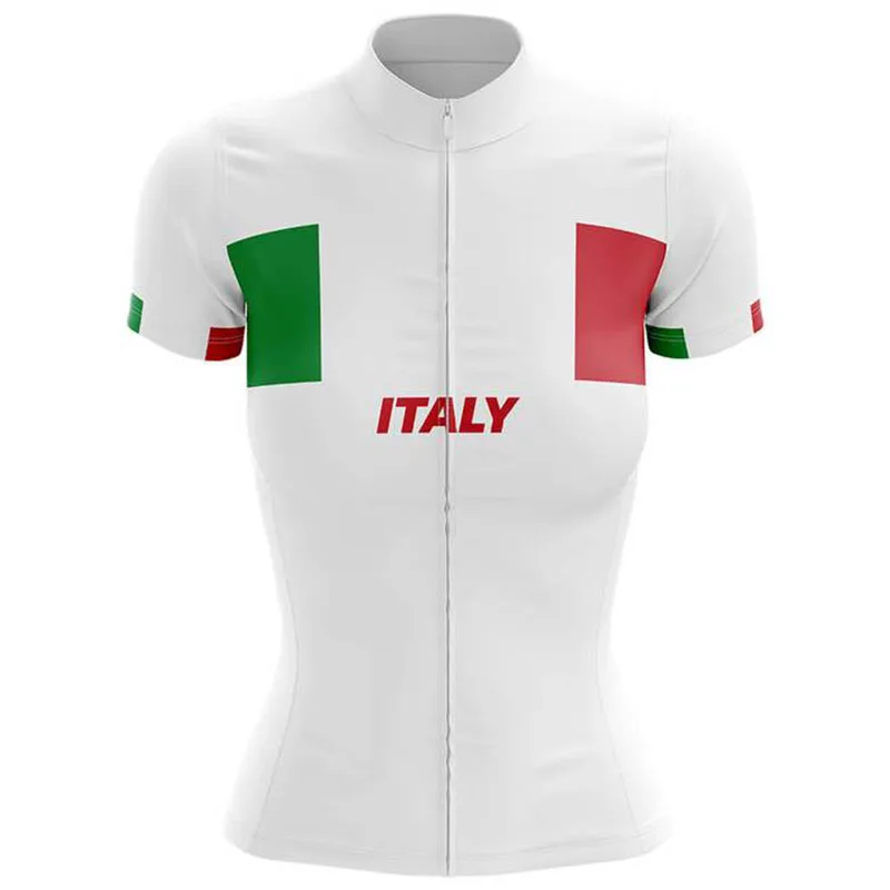 

ITALY White 2022 Classic Ladies Team Retro Race Cycling Suit Summer Sports Bike Riding Short Sleeve Quick Dry Customizable