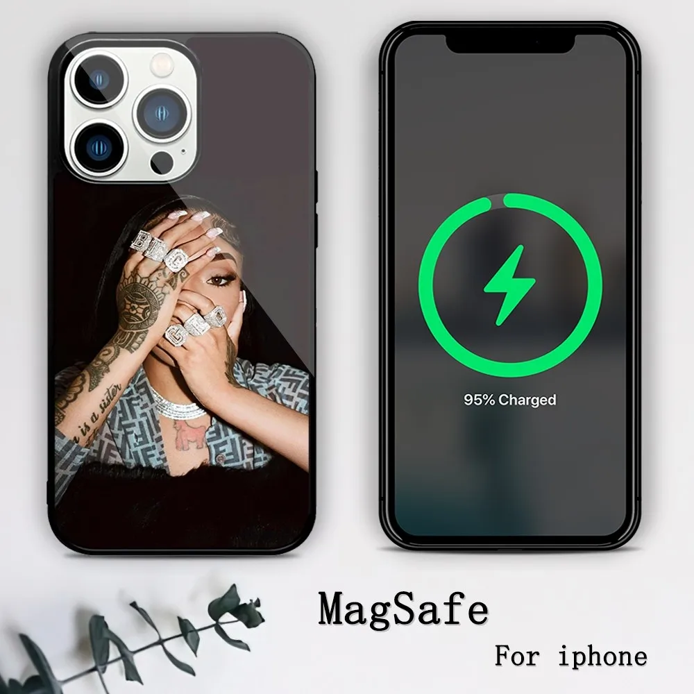 Рэпер Glorilla Ehhthang Чехол для телефона iPhone 11 12 13 14 15 Mini Pro XS Max X S Plus XR Магнитный чехол