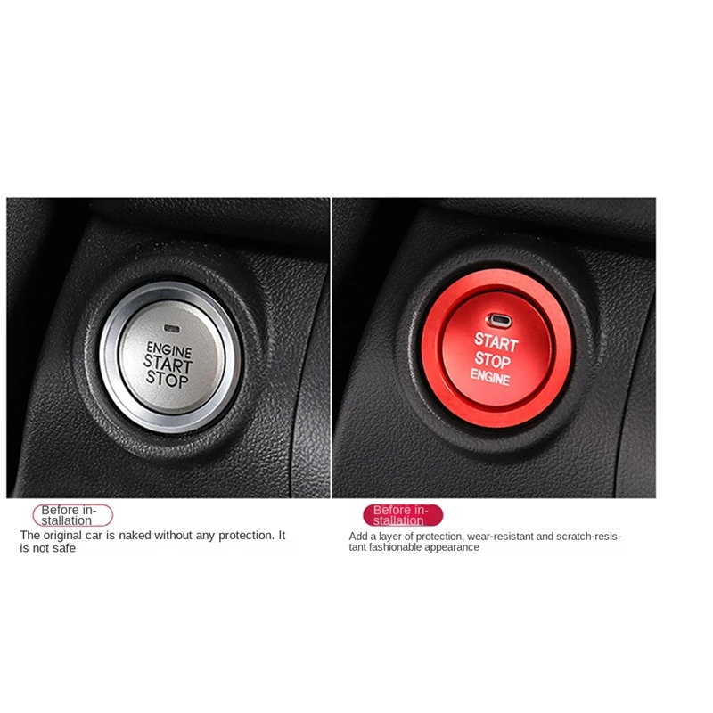Автомобильная кнопка запуска двигателя крышка STOP ключ зажигания наклейка для Great