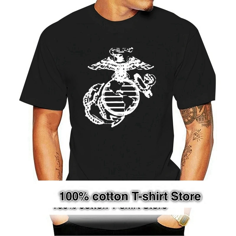 

Thin Line Usmc Marine Corps T-Shirt Fashion 2021 Summer Men Casual O-Neck Male Tops ' Tees Men Tee Shirts