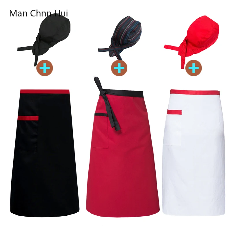 

Cooking Apron Catering Cap Hotel Chef Pinafore Man Restaurant Cook Work Apron Bakery Woman Kitchen Aprons Cafe Waiter Hat