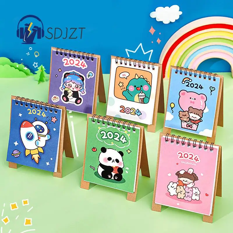 

Настольный мини-календарь с мультипликационным рисунком, настольный декор, креативный календарь, ежедневник, планировщик, органайзер для расписания на год, офисный подарок, 2024