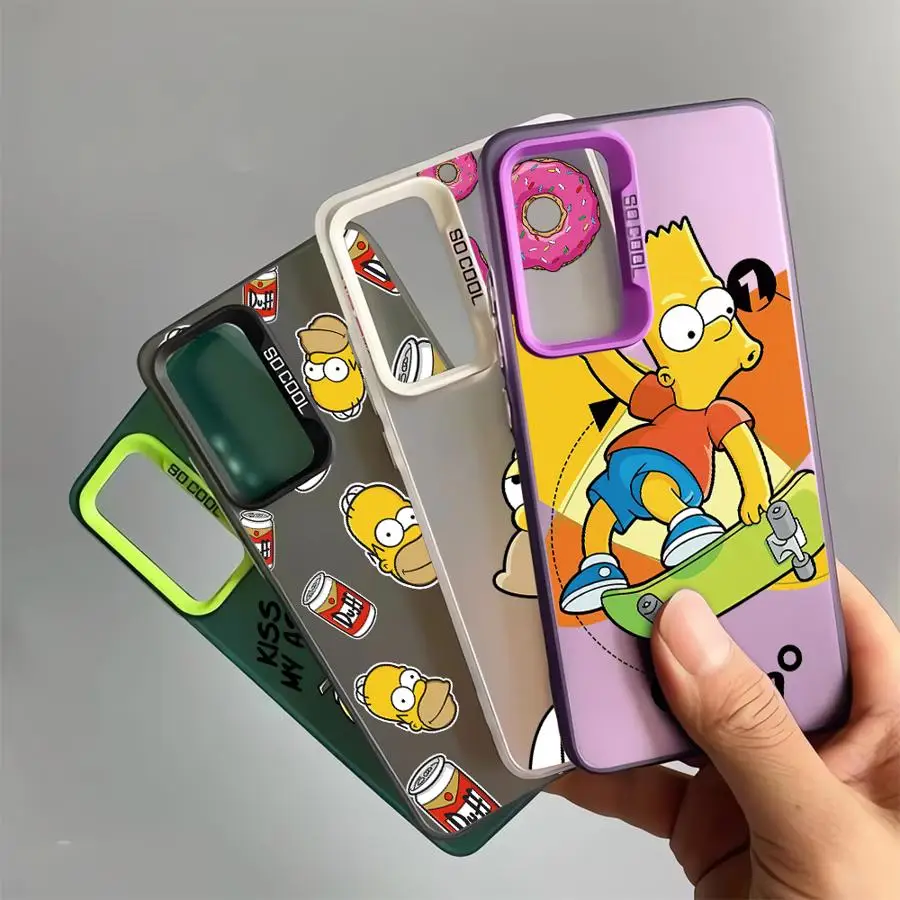 Семейный чехол SSimpsons для Samsung Galaxy S24 Ultra S21 FE S20 S23 Note 20 S22 Plus мягкий