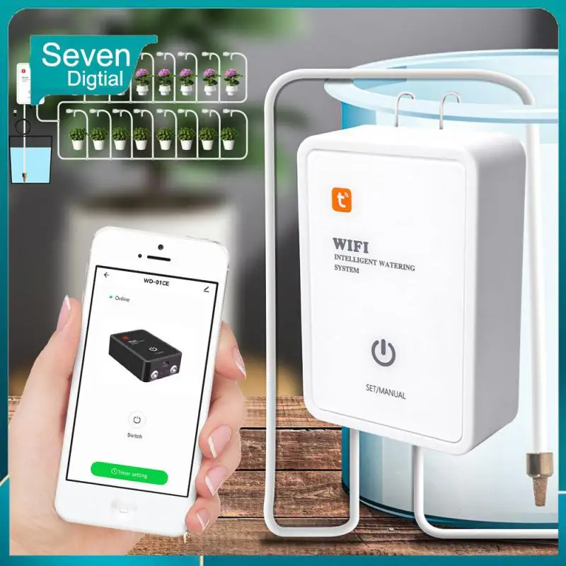 

Automatic Water Drip Irrigation Watering System Tuya Smart Wifi Garden Control Watering Device Wifi Garden Control Automatic
