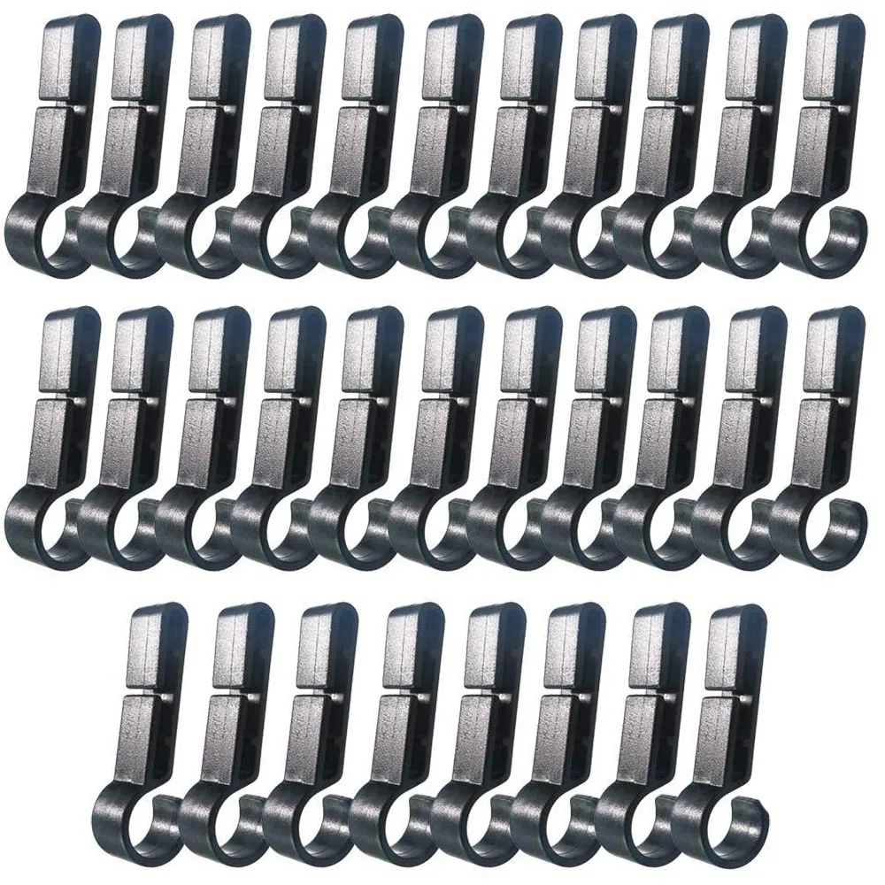 

Helmet Clips for Head Light Lamp Hard Hat Light Clips Hardhat Accessory Easily Mount Hook for Helmet Cap Strap 100 Pcs