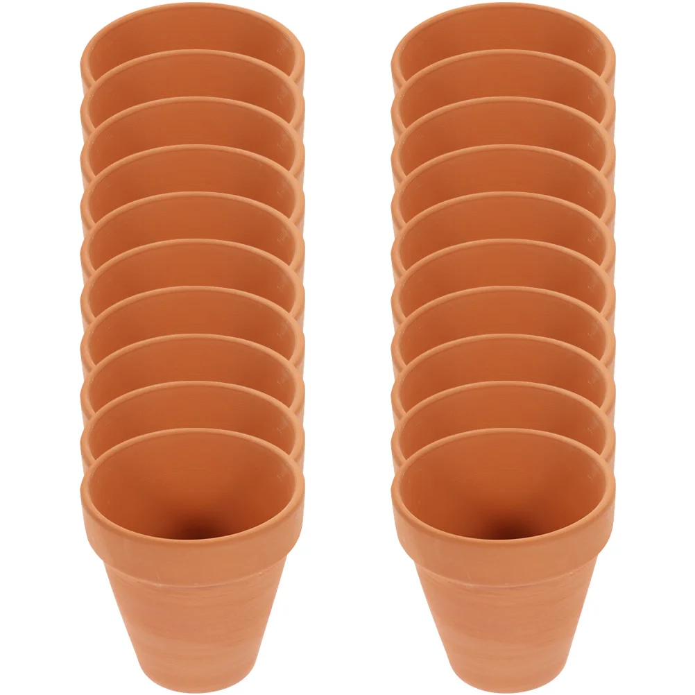 

20pcs Small Red Pottery Flower Pot Terracotta Pot Clay Miniature Planter