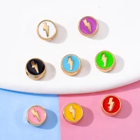 20pcs 8mm mixed color enamel round bracelet necklace phone chain beaded fashion lightning charms for jewelry making spacer beads