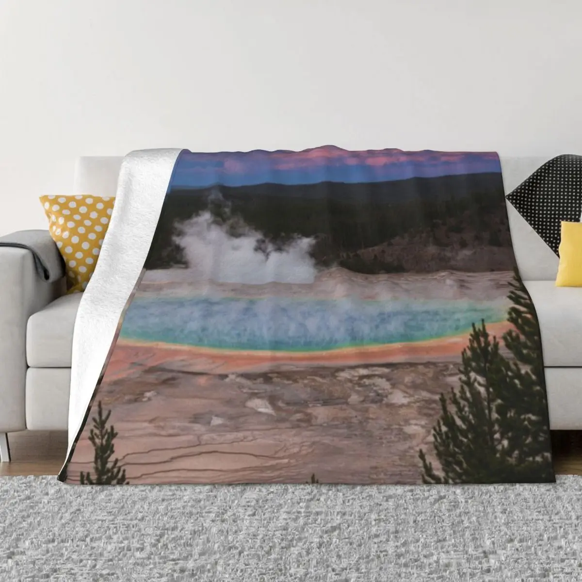 Ультрамягкое одеяло из микрофлиса Grand Prismatic Spring Wyoming