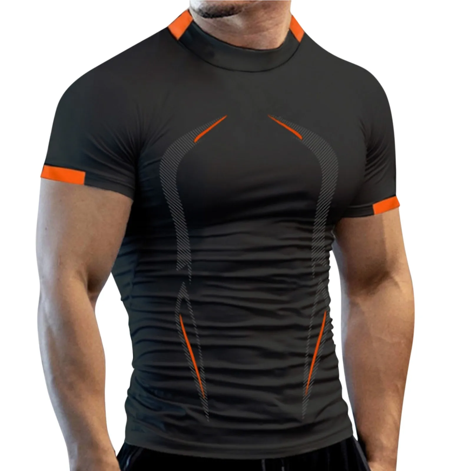 Summer Gym Shirt Sport T Shirt Men Quick Dry Running Shirt Men Workout Tees Fitness Tops Oversized Short Sleeve T-shirt Clothes