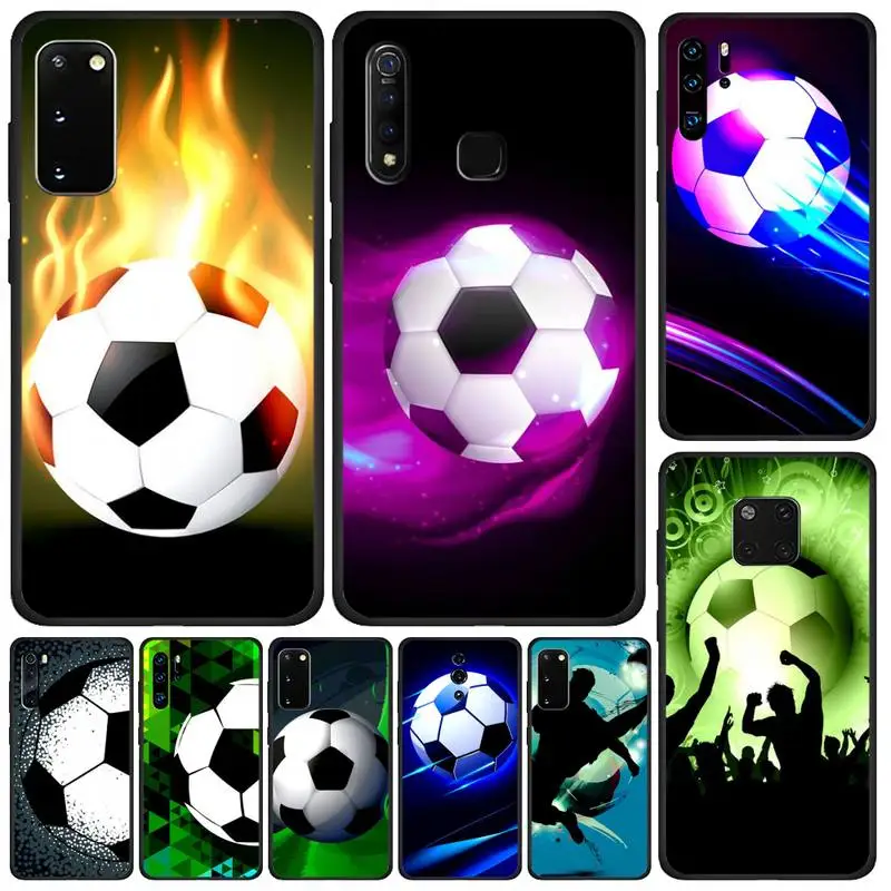 

Fashion Cool Fire Football Goal Soccer Ball Player Phone Case For OPPO Vivo Y91C Y11 17 19 53 81 31 91 A9 2020 Phone Cover