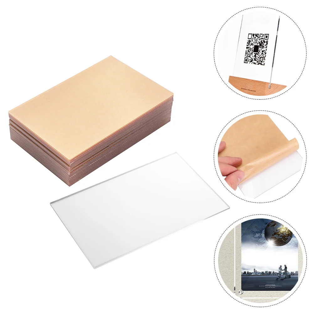 

Acrylic Transparent Glass Panels Sheet Shatterproof Sheets Panel Boards Frame Plates Alternative Replacement Photodiy Film