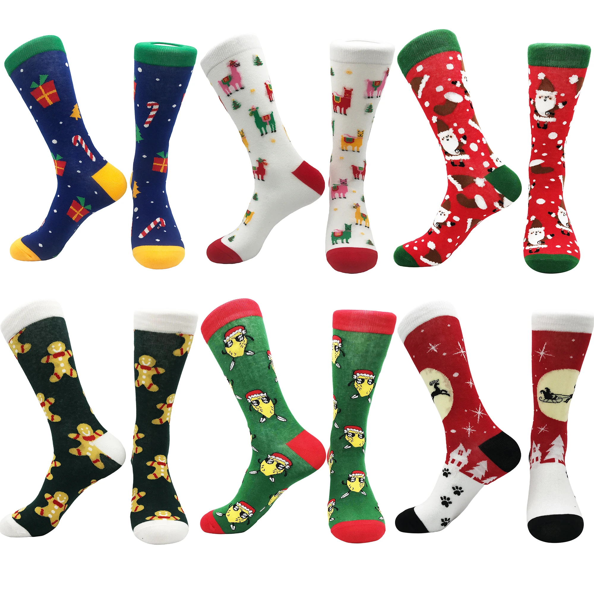 

2021 new Christmas style socks men and women cotton socks personality trend cartoon couple socks neutral