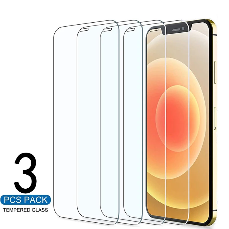 

3Pcs Protective Glass Film For iPhone 13 Mini /iPhone 13 Pro Screen Protector Tempered Glass For iPhone 13/ iPhone 13 Pro Max