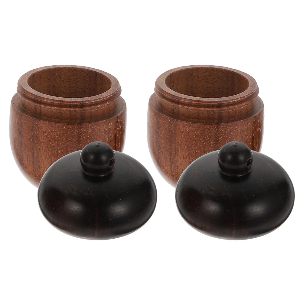 

2 Pcs Wooden Nut Hanger Tiny Containers DIY Supply Decorative Acorn Pendant Necklace Ornament Mini Child