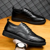 men fashion leather casual shoes mens work sneakers outdoor walking shoes new anti skid wear mens business boots size 39 44