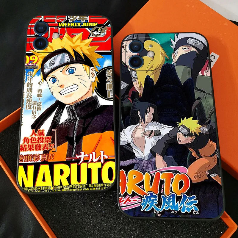 

Japan NARUTO Anime Phone Case For Funda iPhone 13 12 11 Pro Max 13 12 Mini X XR XS Max 6 6s 7 8 Plus Coque Silicone Cover