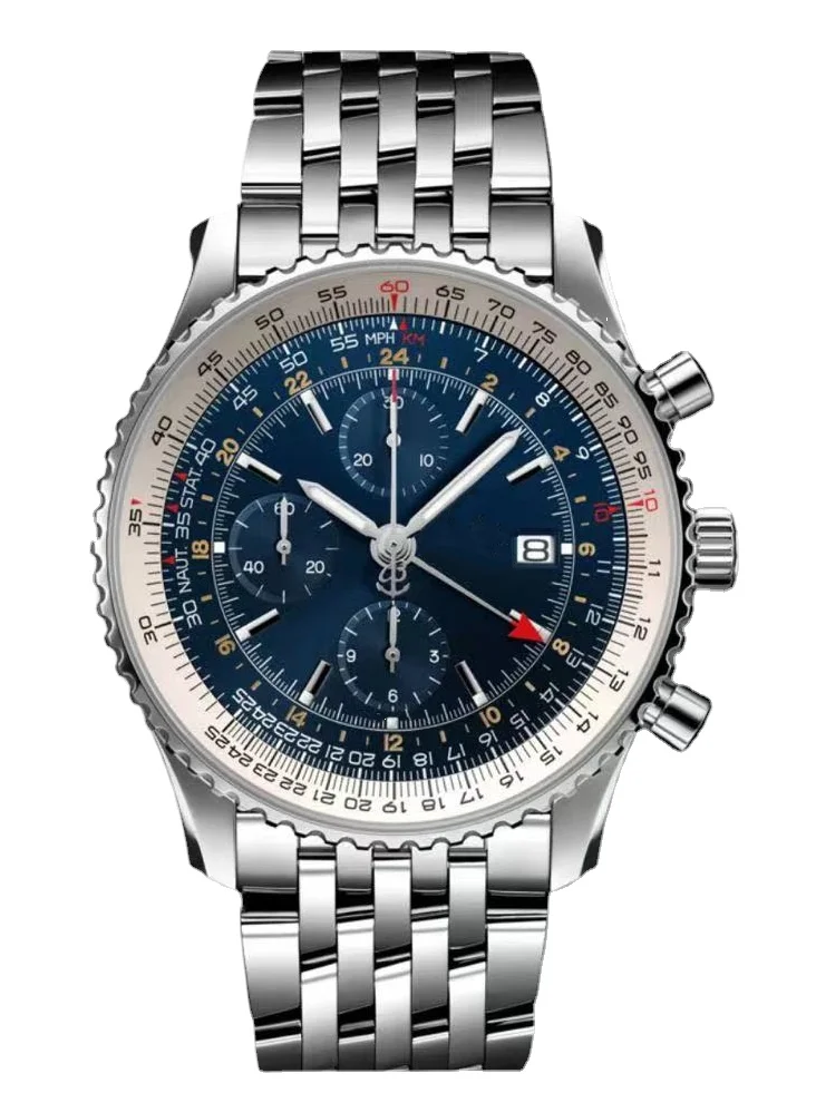 

Часы наручные мужские кварцевые с синим циферблатом, 7 стрелок