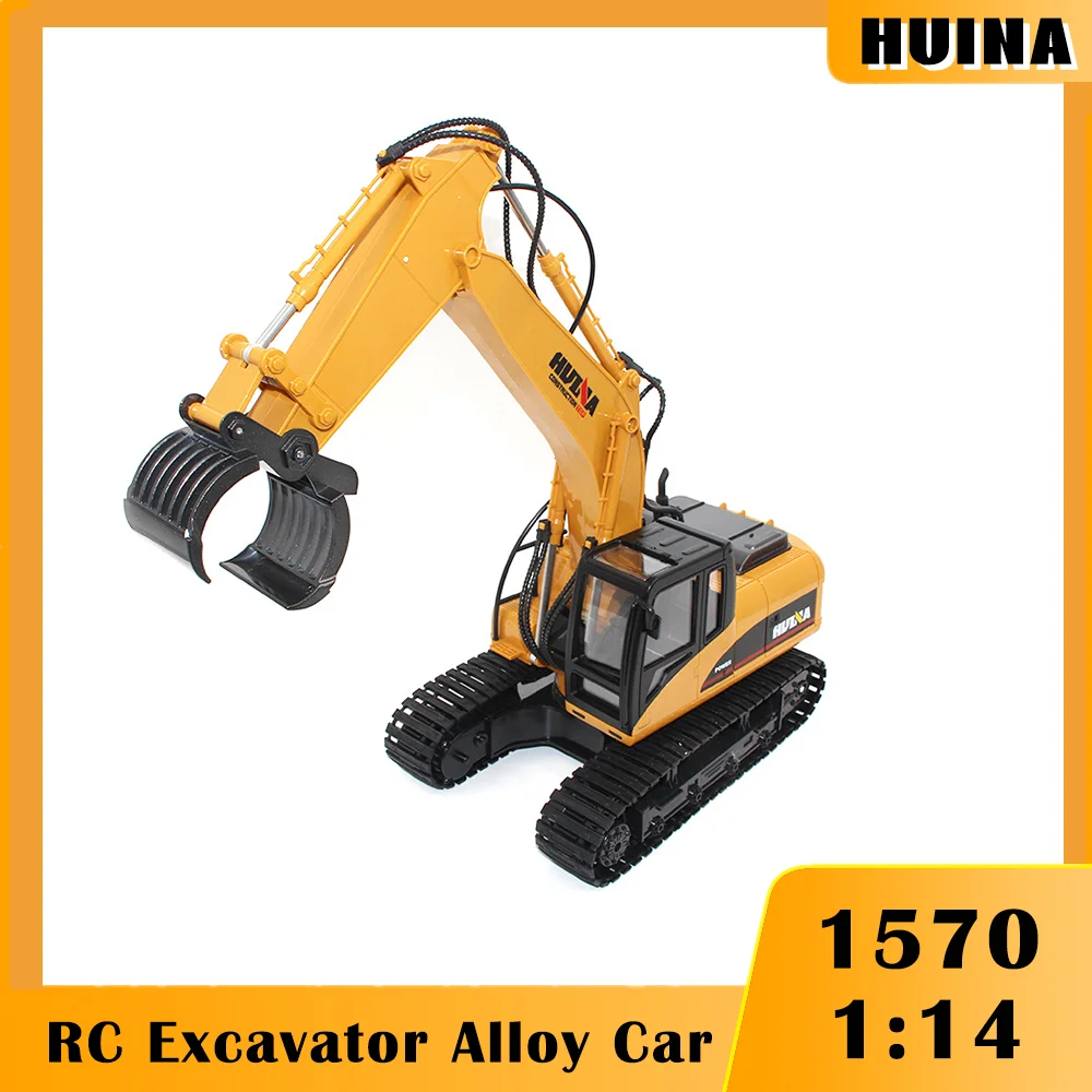 

HUINA 1570 1:14 RC Excavator Toy Sixteen Channel Alloy Remote Control Car 16 Channels RTR Engineering Car Dump Truck Toys Gift