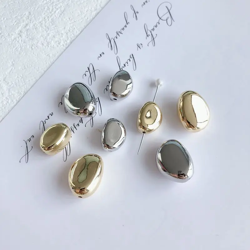 

DIY Jewelry Accessories Irregular Resin Color Preservation Electroplating White K Gold Earrings Bracelet Necklace Accessories