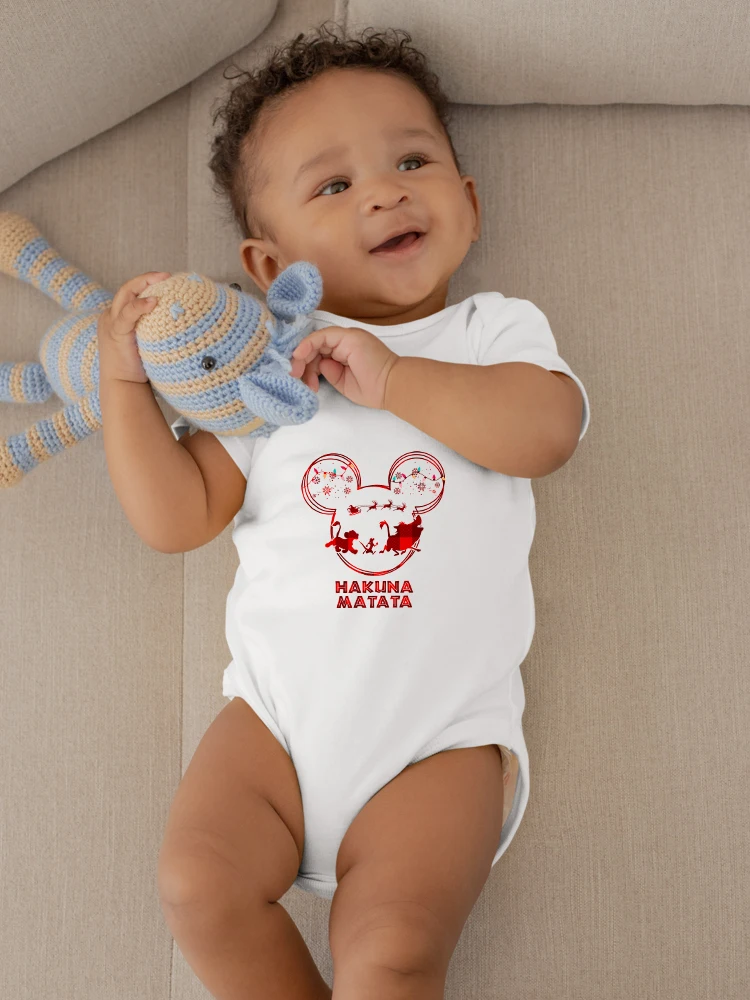 

Женский Повседневный Комбинезон, модный белый комбинезон с круглым вырезом для малышей 0-24 м, с рисунком в стиле Диснея короля льва