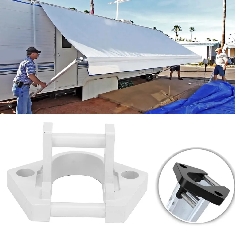 Фото Алюминиевая нижняя ножка для навеса для автофургона, высокопрочная белая тентовая ножка для автофургона для Sunchaser II, алюминиевая нижняя ножка для тента для дома №5