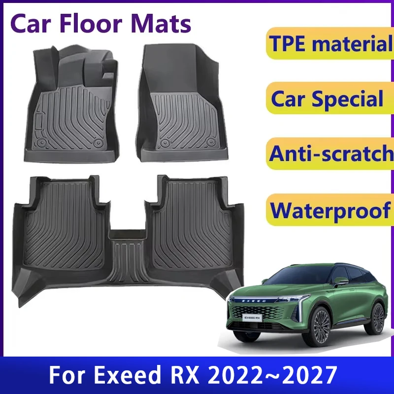 

Автомобильные коврики для Exeed RX Yaoguang Omoda C9 2023 2024 2025 2026 2027 Водонепроницаемые коврики для левой руки, автоаксессуары