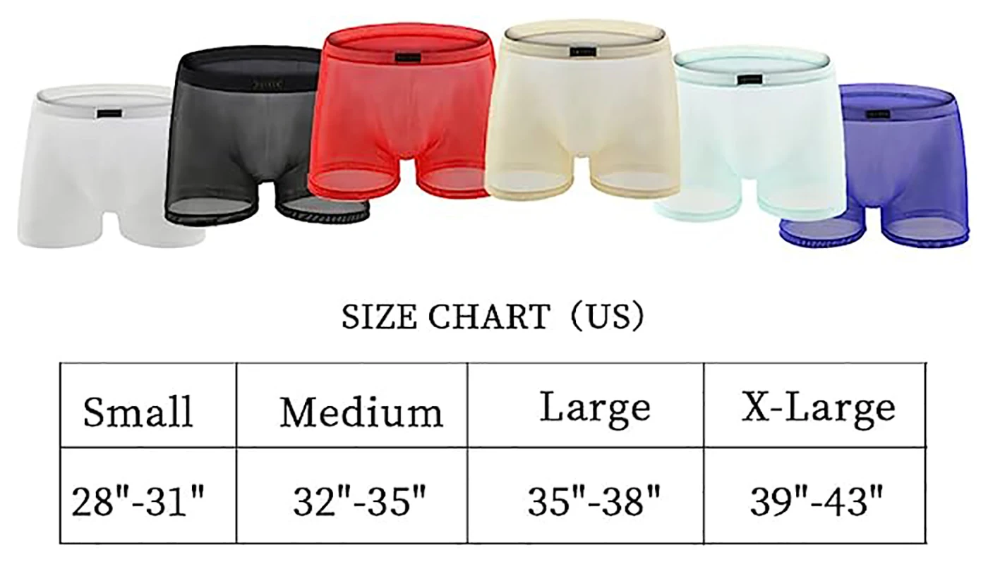 Tyhengta Men's Trunks Underwear Silk Boxer Briefs Short Leg Soft Ice Silk Briefs
