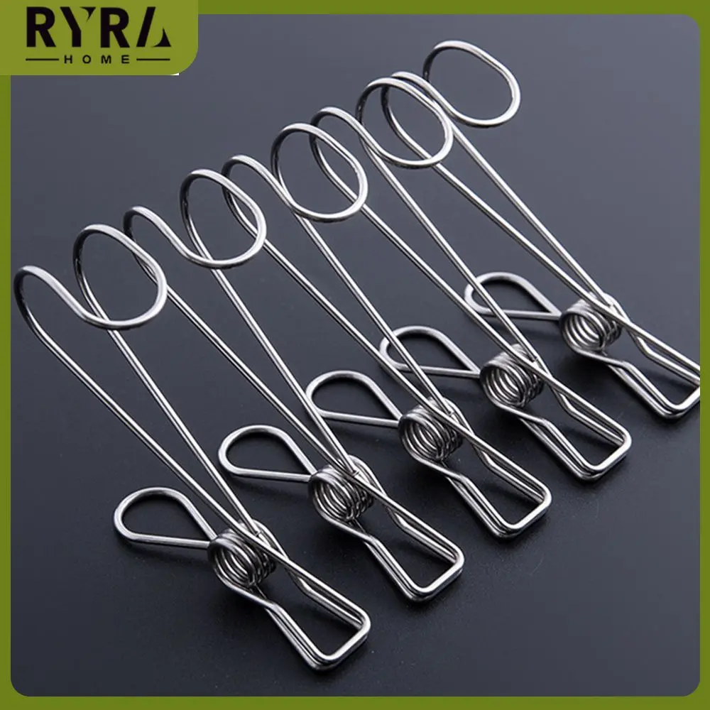 

1pcs Stainless Steel Clothes Pegs Washing Clips Household Clothing Sealing Clip Windproof Clips Hang Pins Metal Clips Clamps