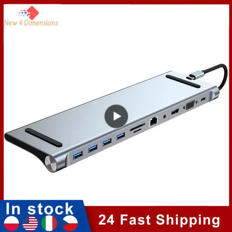 

Док-станция для ноутбука, 11 портов, USB 3,0, RJ45, VGA, PD, SD/TF, 1/2/3 шт.