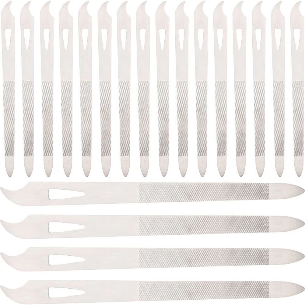 

20Pcs Nail Files Reusable Nail Files Strips Metal Pedicure File Manicure Tools