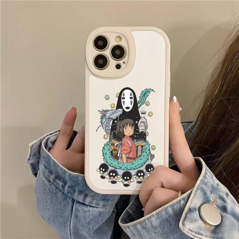 

Japan Anime T-Totoros Phone Case Lambskin Silicone For IPhone 14 11 12 13 Pro Max Mini X XR XS 7 8 Plus Funda Coque