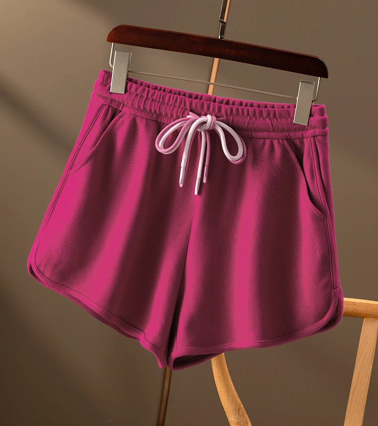 New Fashion 2023 64.8% Cotton Short Pants Women  Sporty  Lace-up  HIGH Waist Shorts Feminino  Shorts Women  Summer