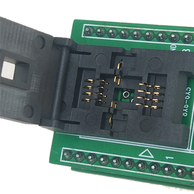 

QFN8 DFN8 WSON8 Programming Socket Pin Pitch 1.27mm IC Body Size 6X8 mm Clamshell Test Socket ZIF Adapter Kelivn Socket