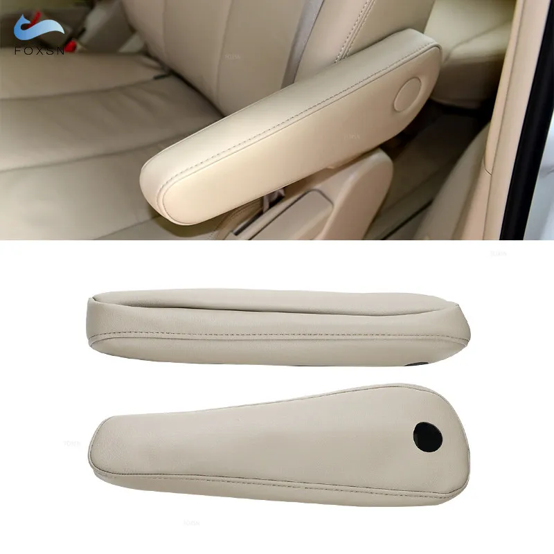 

For Toyota Previa Estima 2006 - 2015 2016 Front row Beige-Gray Microfiber Leather Side Seat Armrest Handle Cover Protective Trim