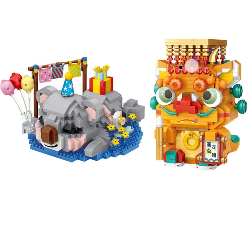 

LOZ Diamond Building Block Figures Animals Koala Dragon Creative Micro Chinese Bricks Toys Boys Girls Collection Xmas Gift 8908