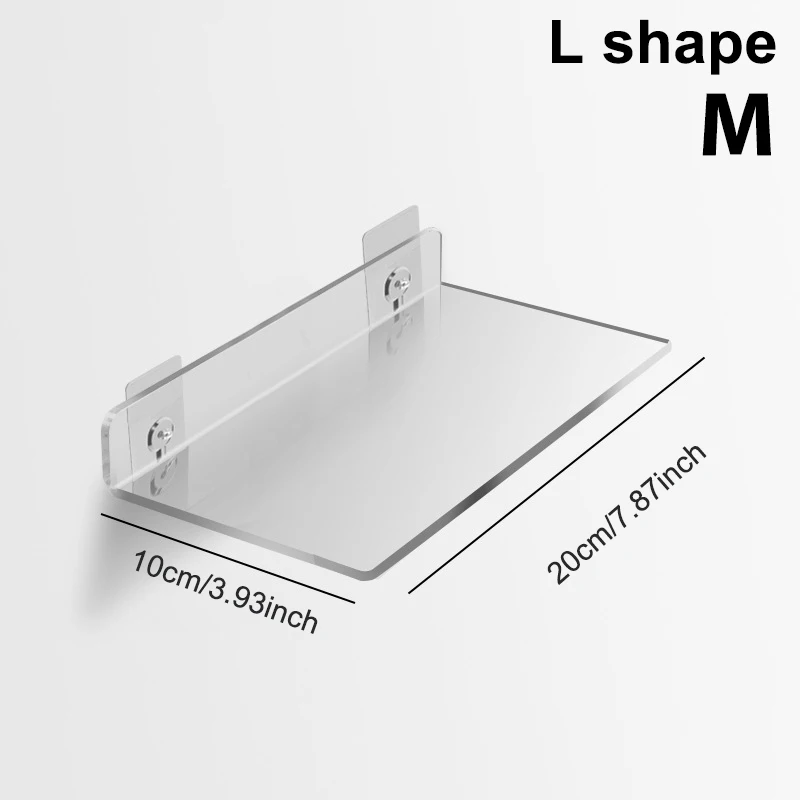 

CANAMEK Акриловая прозрачная настенная полка L/U-образная