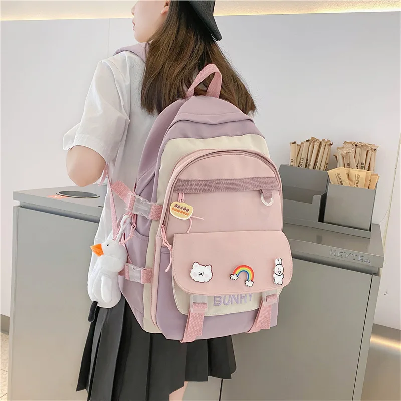 

New Travel Nylon Women Backpack Casual Waterproof Youth Lady School Bag Female Daypack Women's Shoulder Bags Rucksack