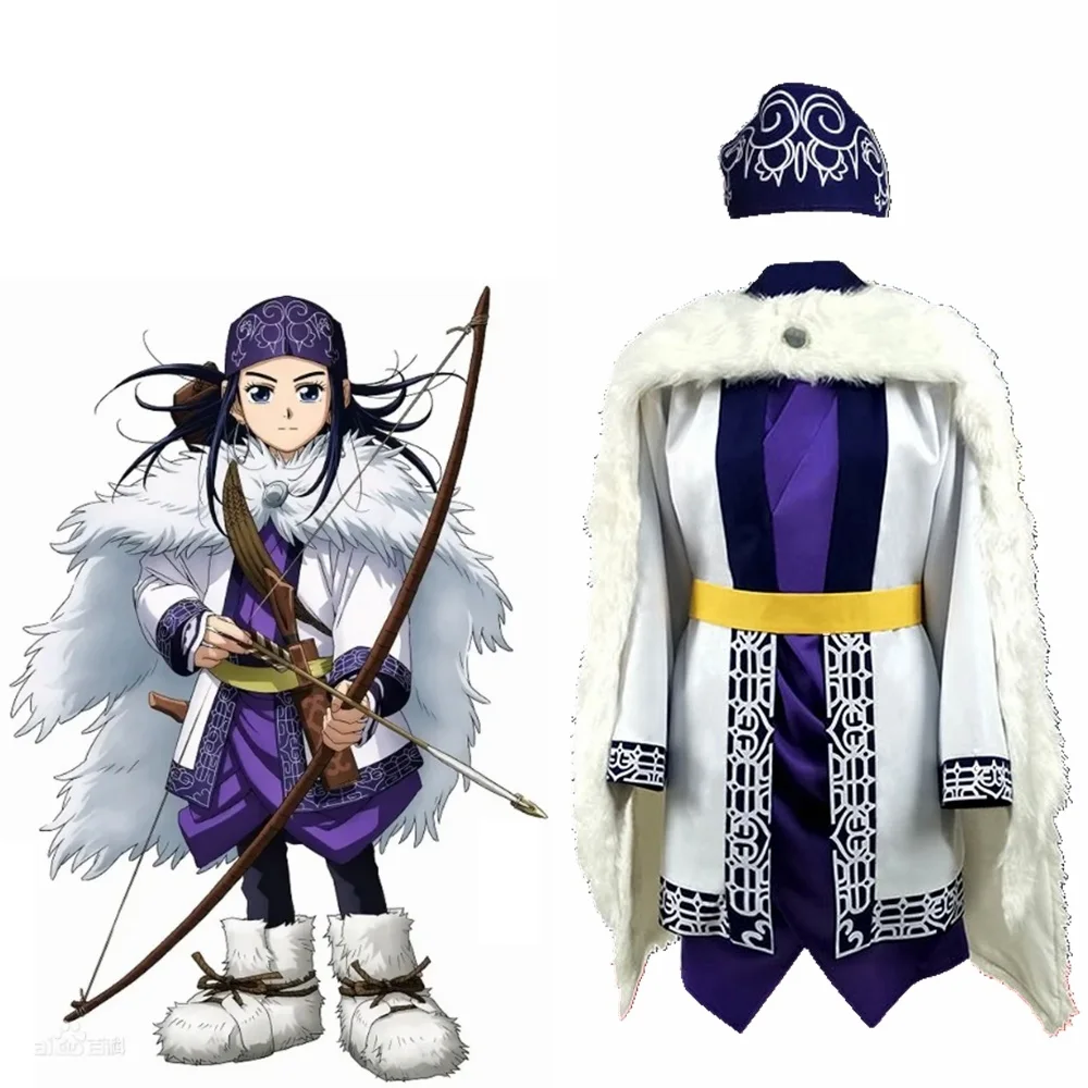 

Unisex Anime Cos Golden Kamuy Asirpa Kochobe Asuko Cosplay Costumes Halloween Christmas Party Sets Suits