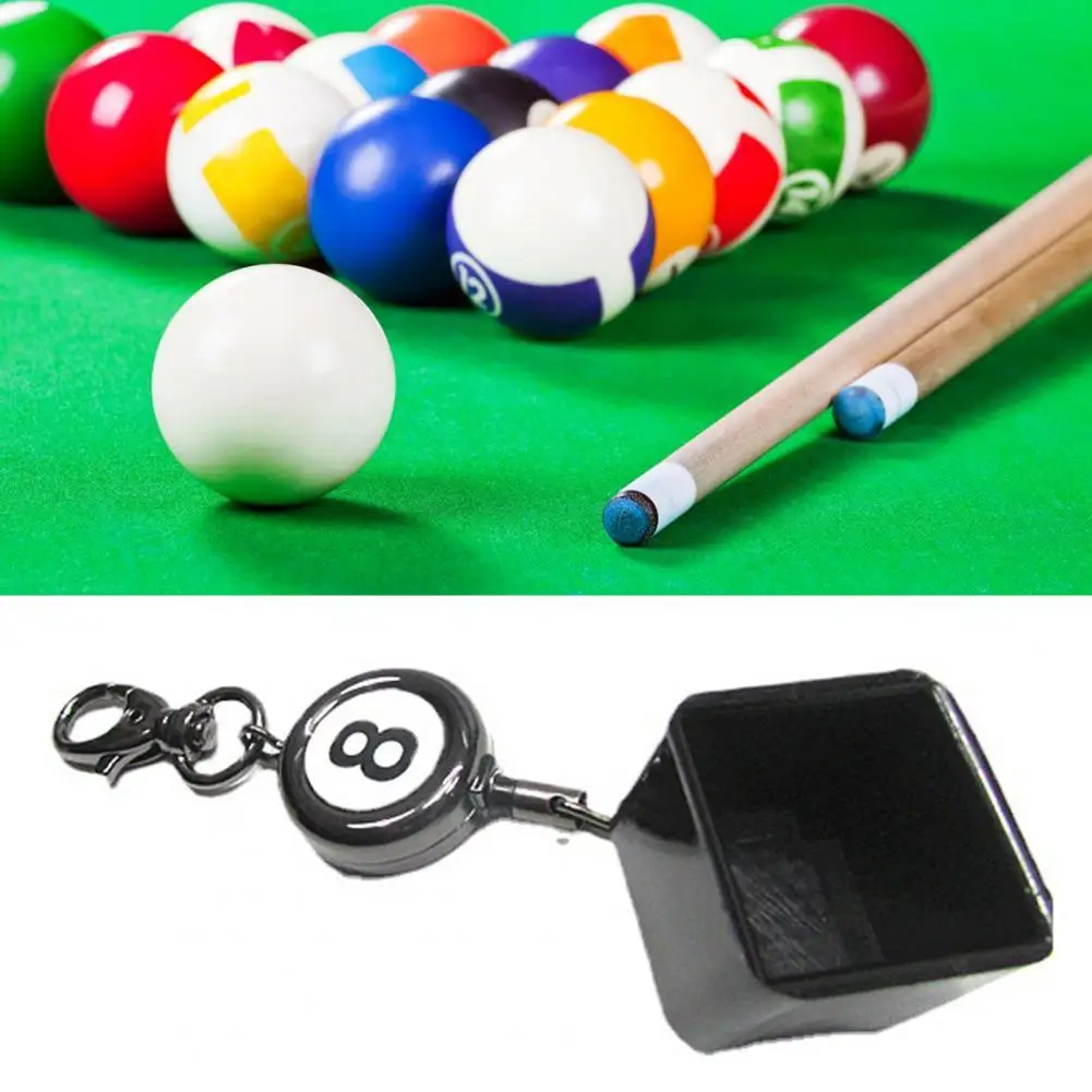 

Retractable Chalk Holder Practicability Aluminum Easy to Carry Pool Cue Chalk Pouch with Belt Clip Snooker Accessories