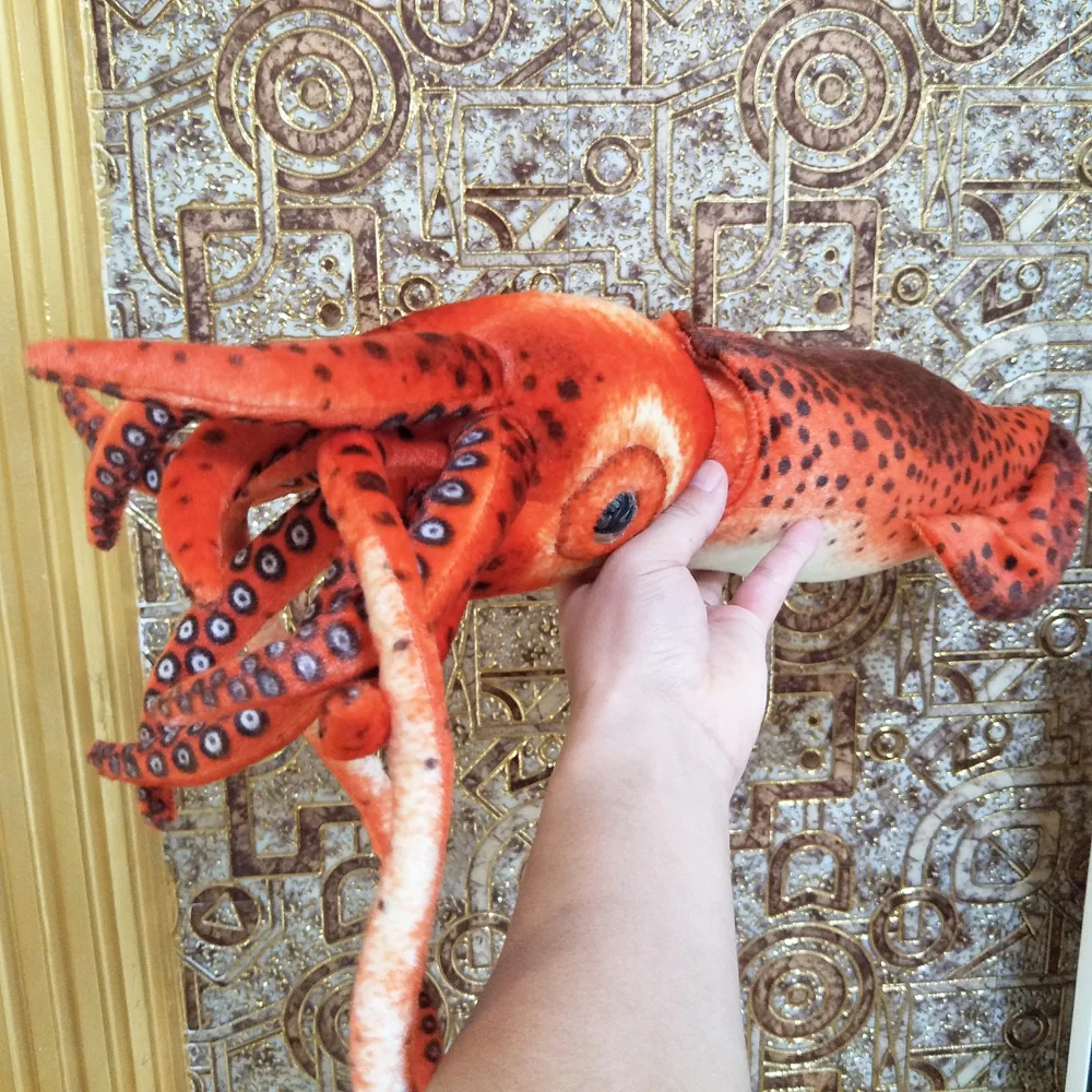 Кукла Красный Кальмар Детская Плюшевая Игрушка Подарок Морские Животные