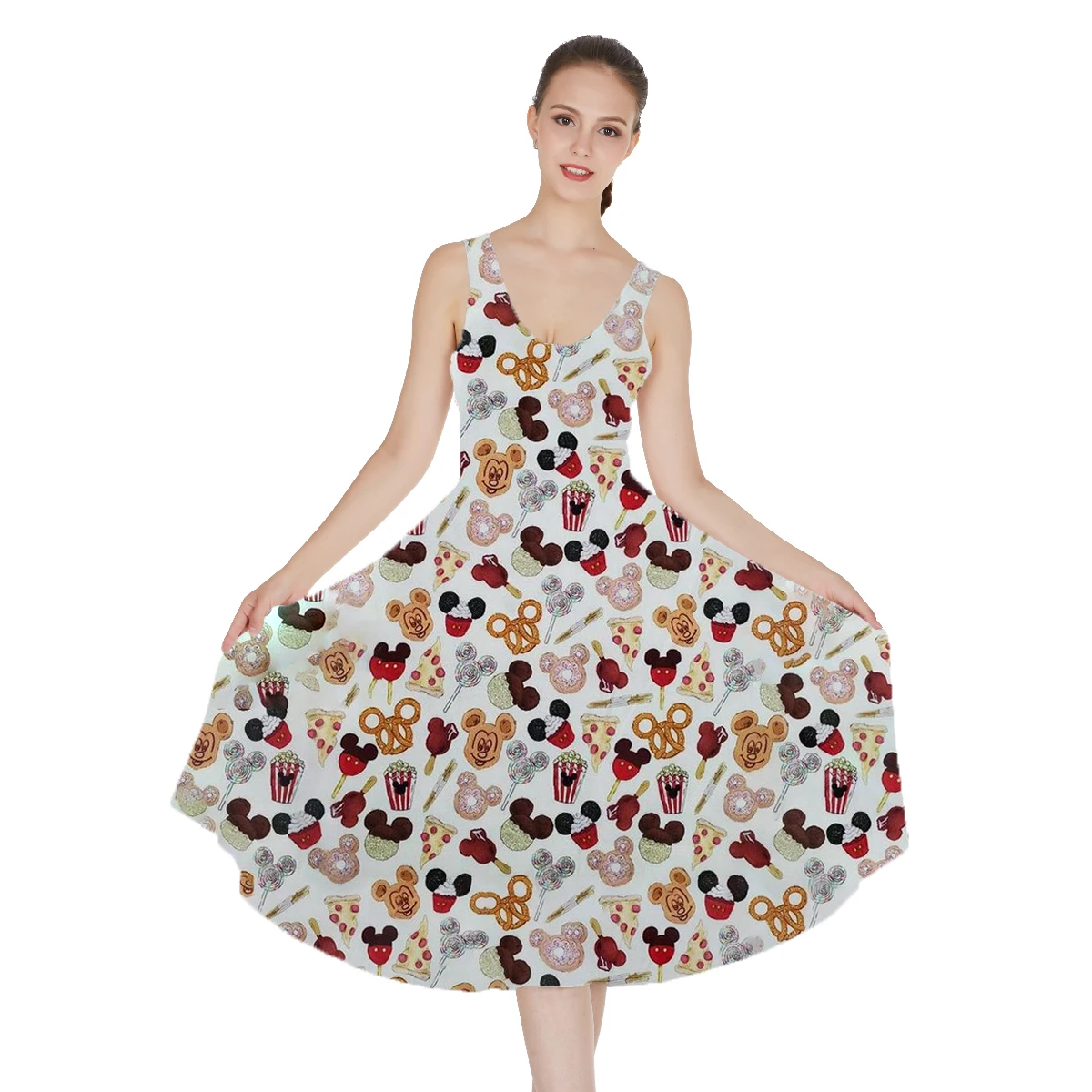 

Mickey Snack Dress Women Summer Short Sleeve Dress Disney Mickey Dress Sexy Party Dress Women Beach Dress| | - AliExpress
