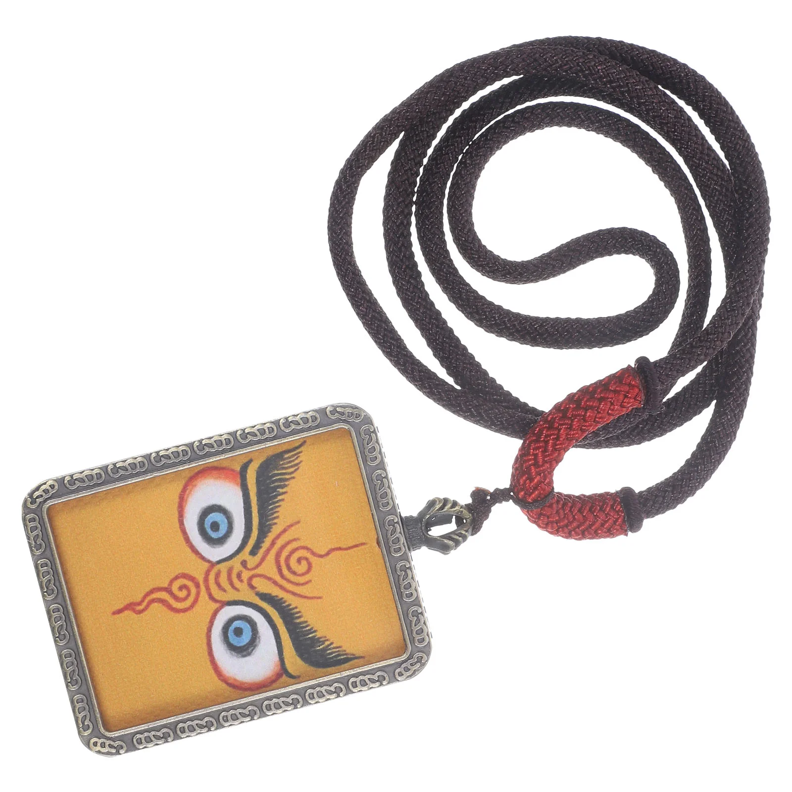 

Necklace Pendant Amulet Eye Wealth Vintage Evil Retro Charm Shui Feng Gold Gift Fortune Religious Blessing Taisui Chinese