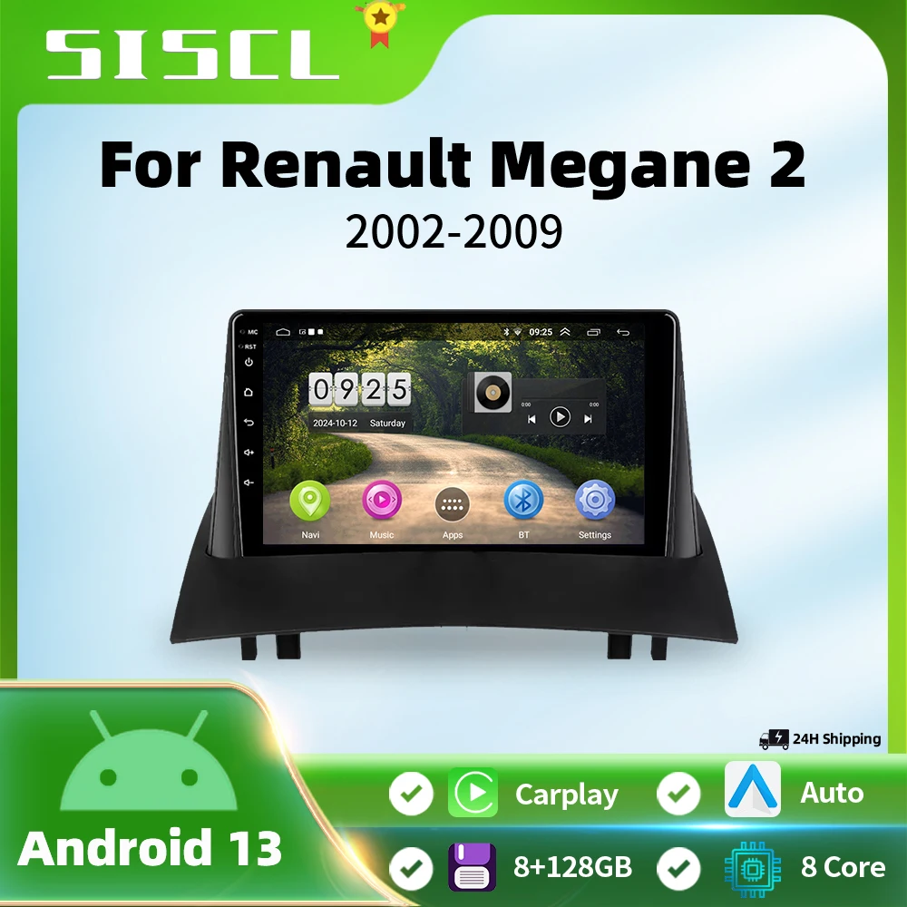 Мультимедийный плеер для Renault Megane 2 2002-2009 беспроводной Carplay Android видео DSP стерео Din