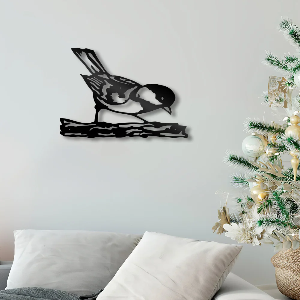 Металлическая Настенная Табличка С Силуэтом Черной Птицы Художественная